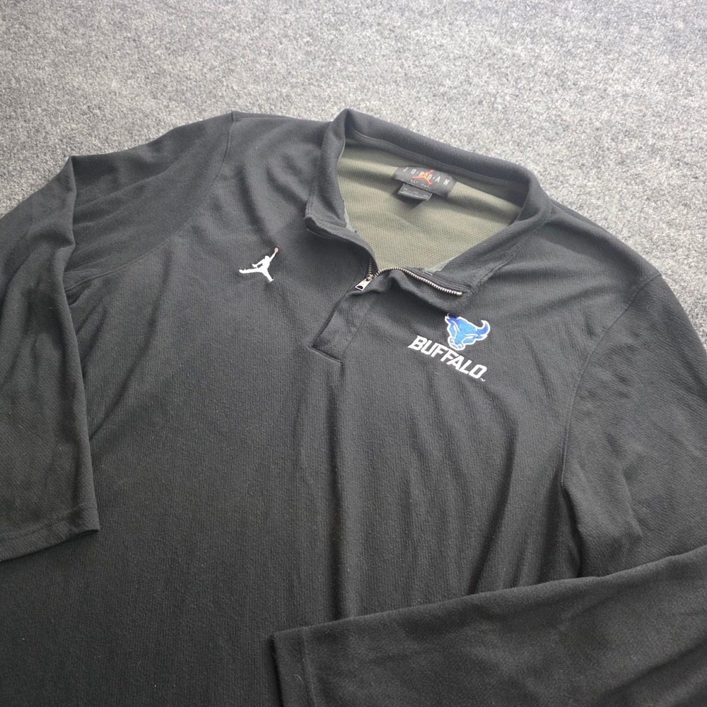 Jordan Buffalo Bulls 1/4 Zip Pullover Dri-FIT Training Top XXL‎ Black Mens NCAA